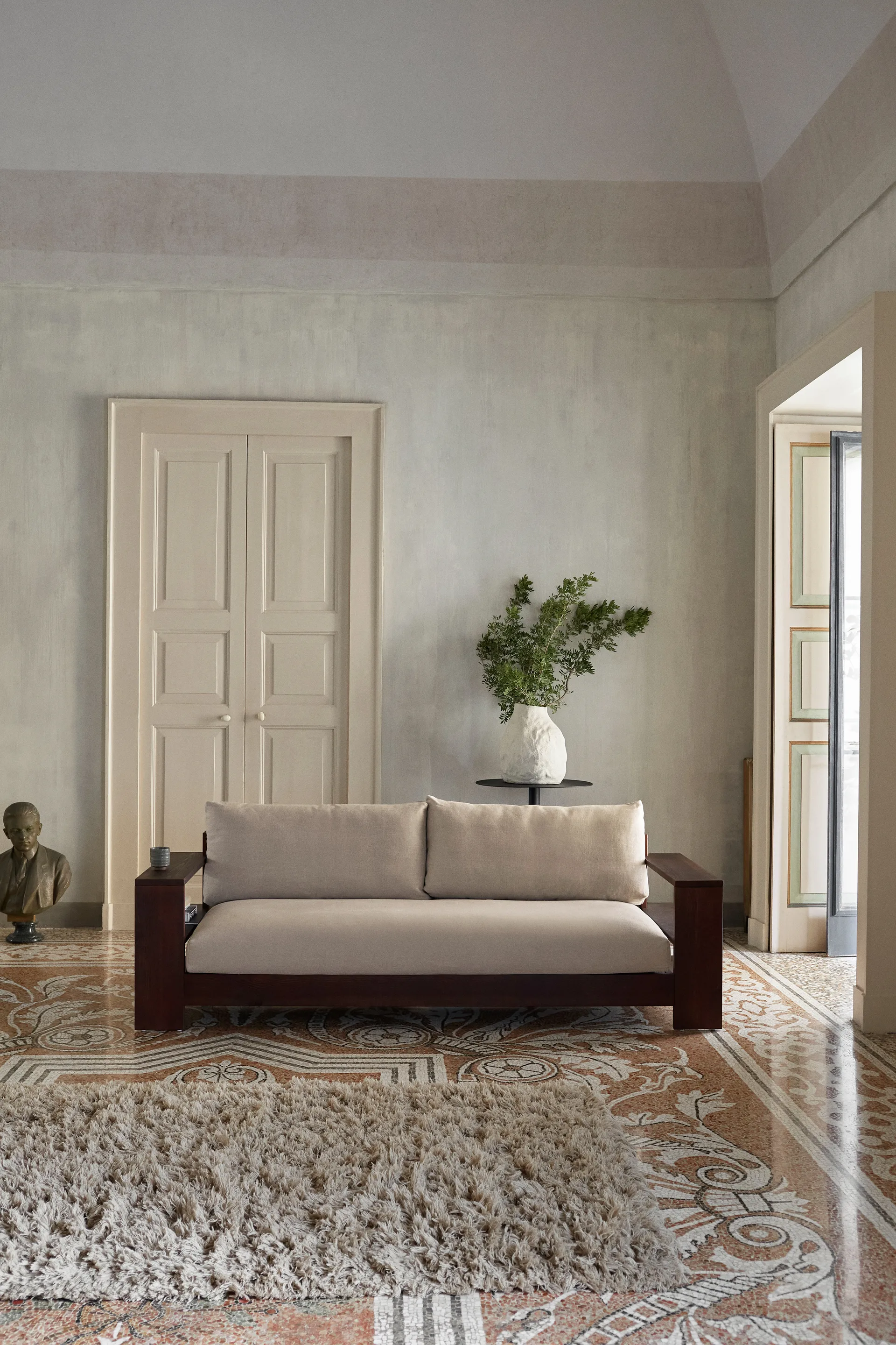 Edre sohva classic linen, Dark Stained-Natural Ferm Living