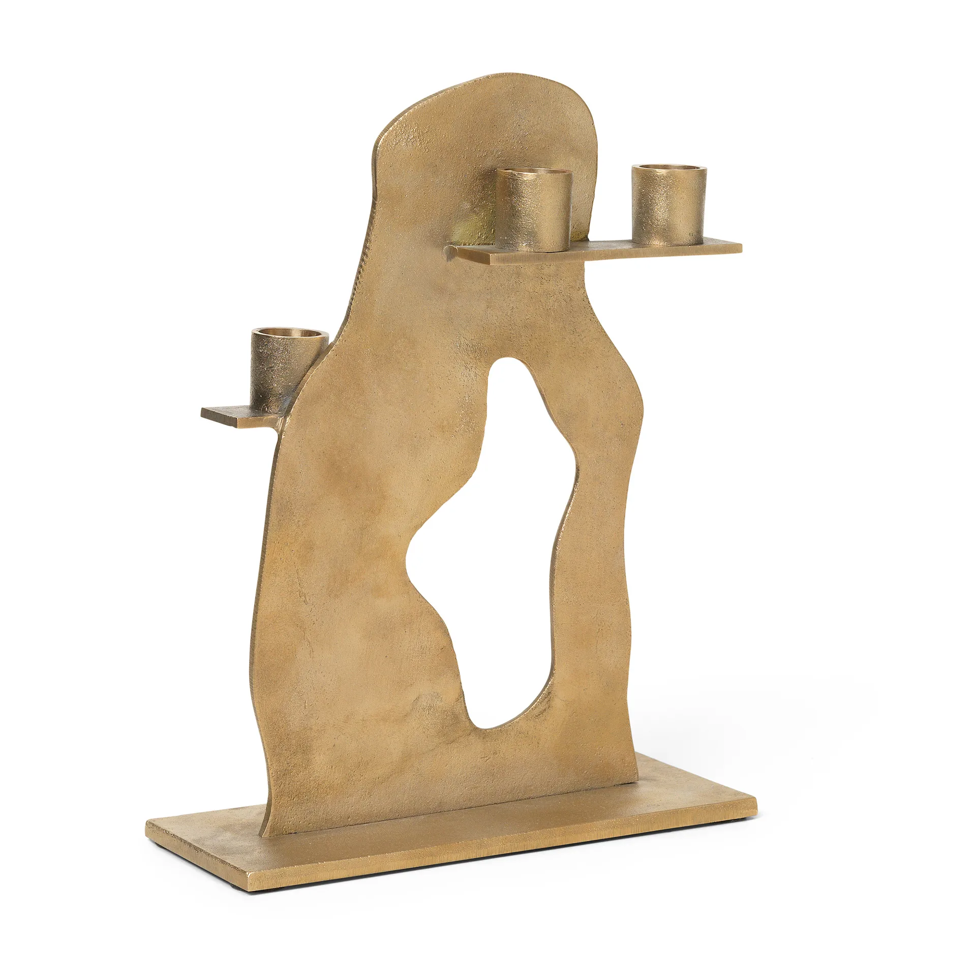 Erode kynttilänjalka 21 x 27 x 4 cm, Brass Ferm Living