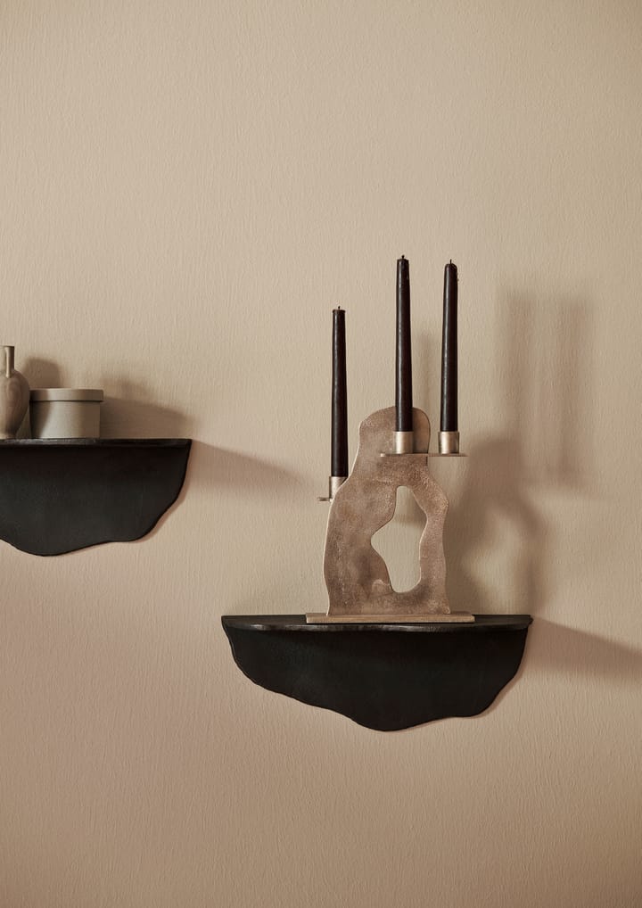 Erode kynttilänjalka 21 x 27 x 4 cm, Brass Ferm Living