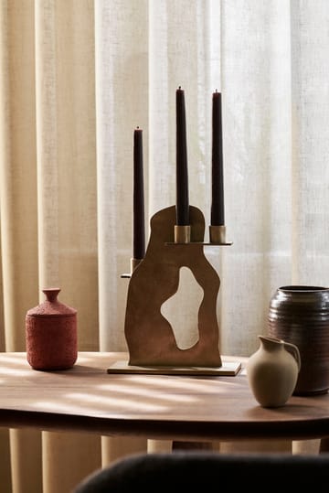 Erode kynttilänjalka 21 x 27 x 4 cm - Brass - Ferm Living