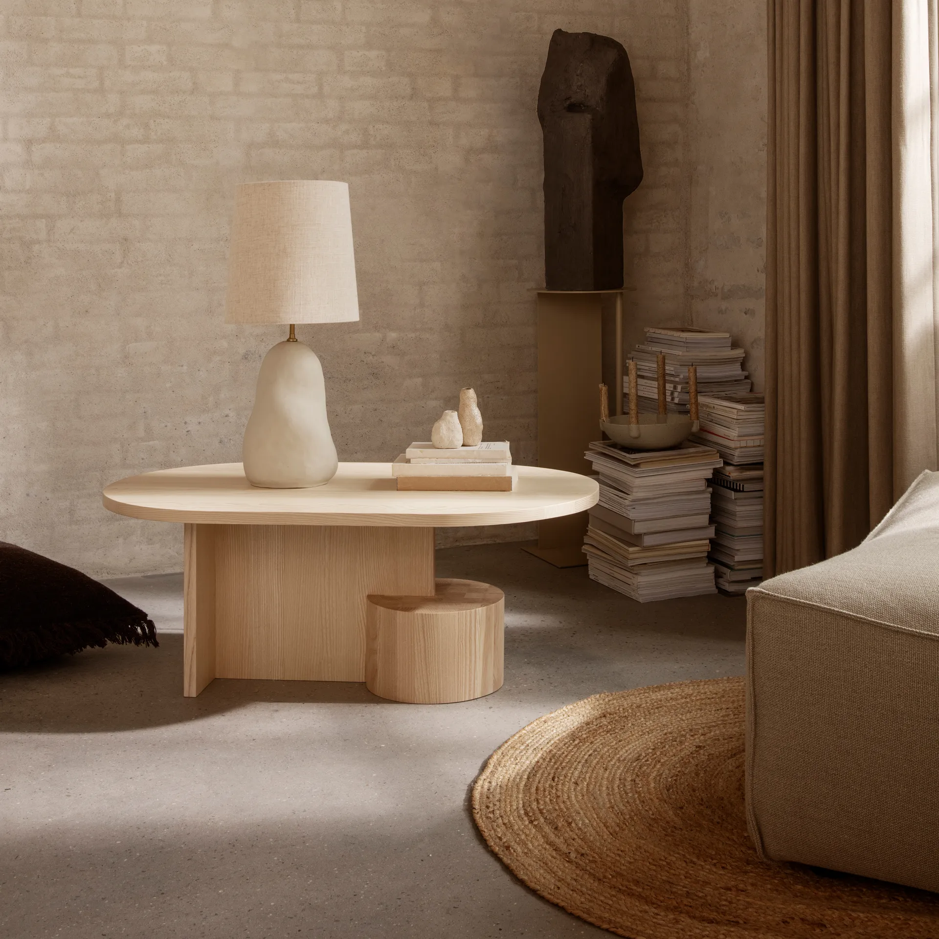 Eternal juuttimatto pyöreä large, Natural Ferm Living