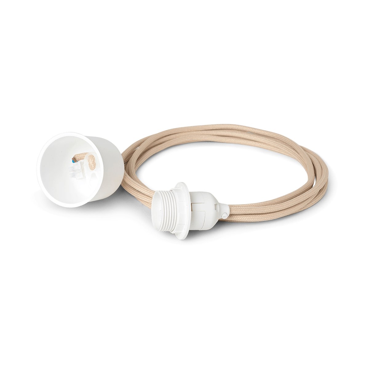 Ferm Living -lamppujohdo tekstiili 2m Hiekka | Skandinaavinen Sisustus | Valaisinjohdot ja ripustimet | Beige