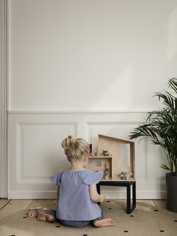 Ferm Living matto pyöreä Ø130 cm, Black dots Ferm Living