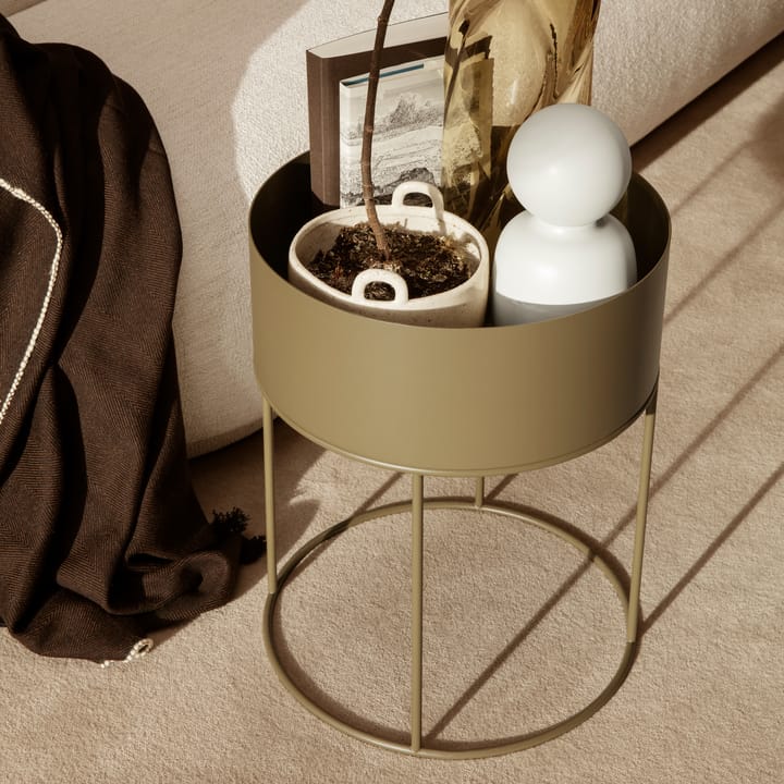Ferm Living plant box pyöreä, Olive Ferm Living