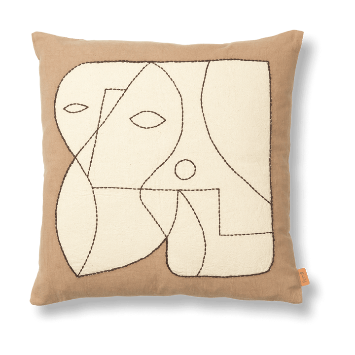 Figure tyynynpäällinen 50x50 cm - Tummanharmaa-vaalea - Ferm LIVING