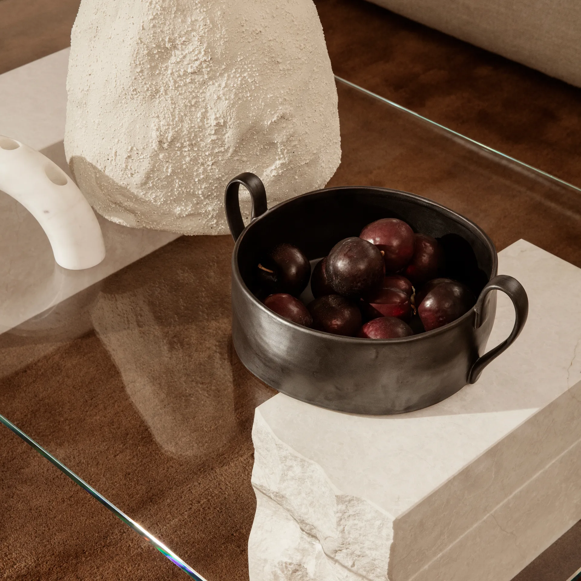 Flow Centrepiece -kulho, Black Ferm Living