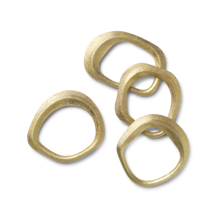 Flow serviettirengas, 4-pakkaus - Messinki - Ferm Living