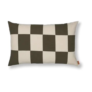 Fold patchwork tyynynpäällinen 40x60 cm - Dark Olive -undyed - Ferm Living
