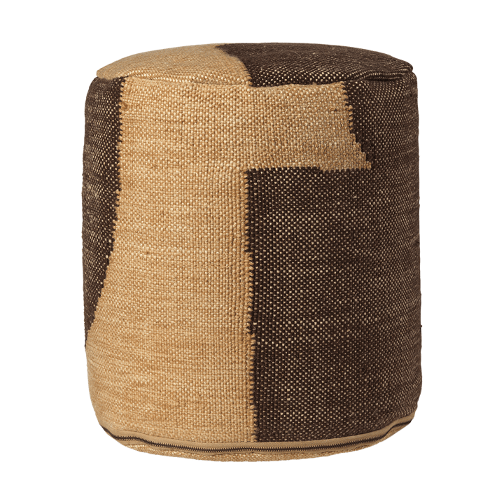 Forene cylinder pouf istuinrahi Ø38x42 cm - Tan-Chocolate - ferm LIVING