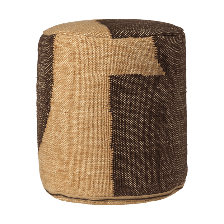 Forene cylinder pouf istuinrahi Ø38x42 cm - Tan-Chocolate - Ferm LIVING