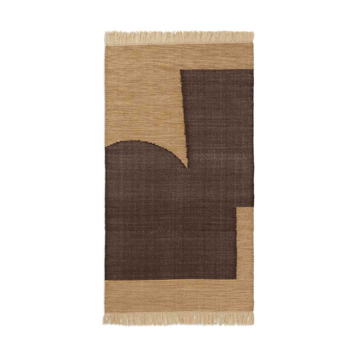 Ferm Living Forene matto Tan-Chocolate, 80x140 cm