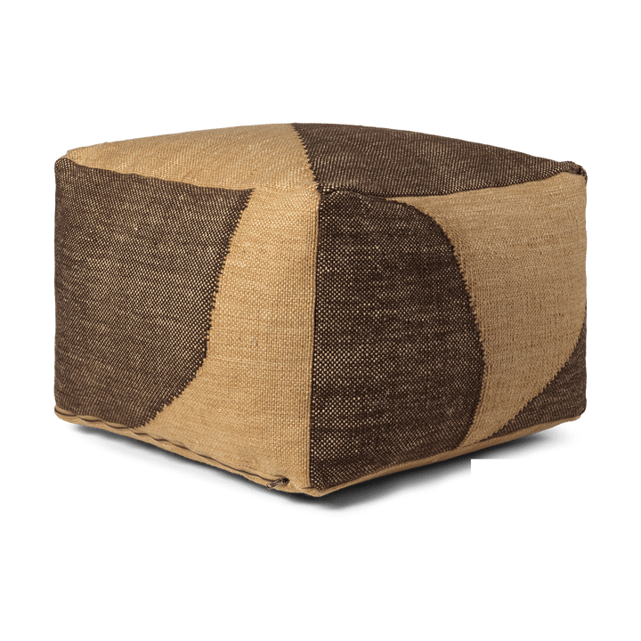 Forene square pouf istuinrahi 60x60x40 cm - Tan-Chocolate - ferm LIVING