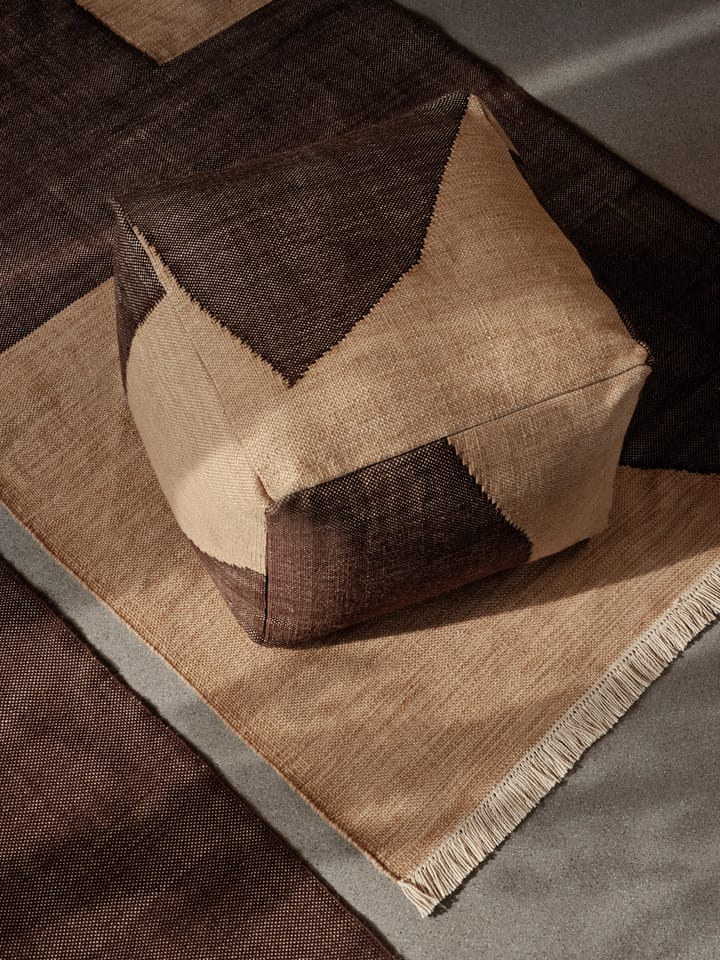 Forene square pouf istuinrahi 60x60x40 cm - Tan-Chocolate - ferm LIVING