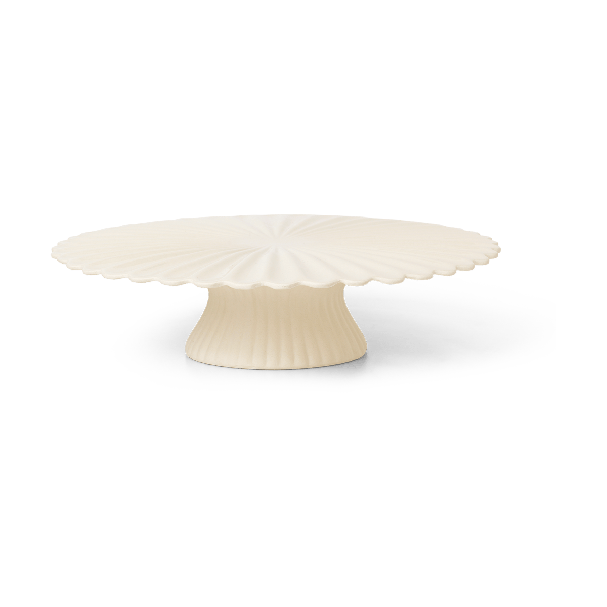 Ferm Living Fountain kakkulautanen 31 cm Off white | Skandinaavinen Sisustus | Kakkuvadit | Valkoinen