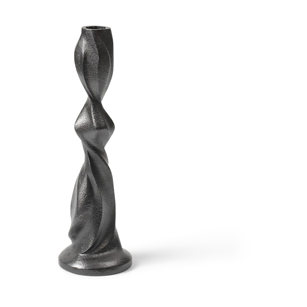 Gale kynttilänjalka 25 cm, Blackened Aluminium Ferm Living