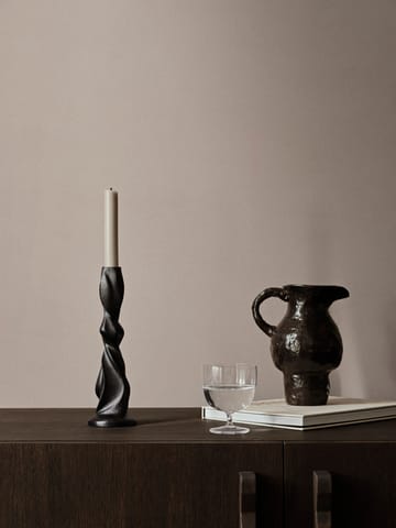 Gale kynttilänjalka 25 cm - Blackened Aluminium - ferm LIVING