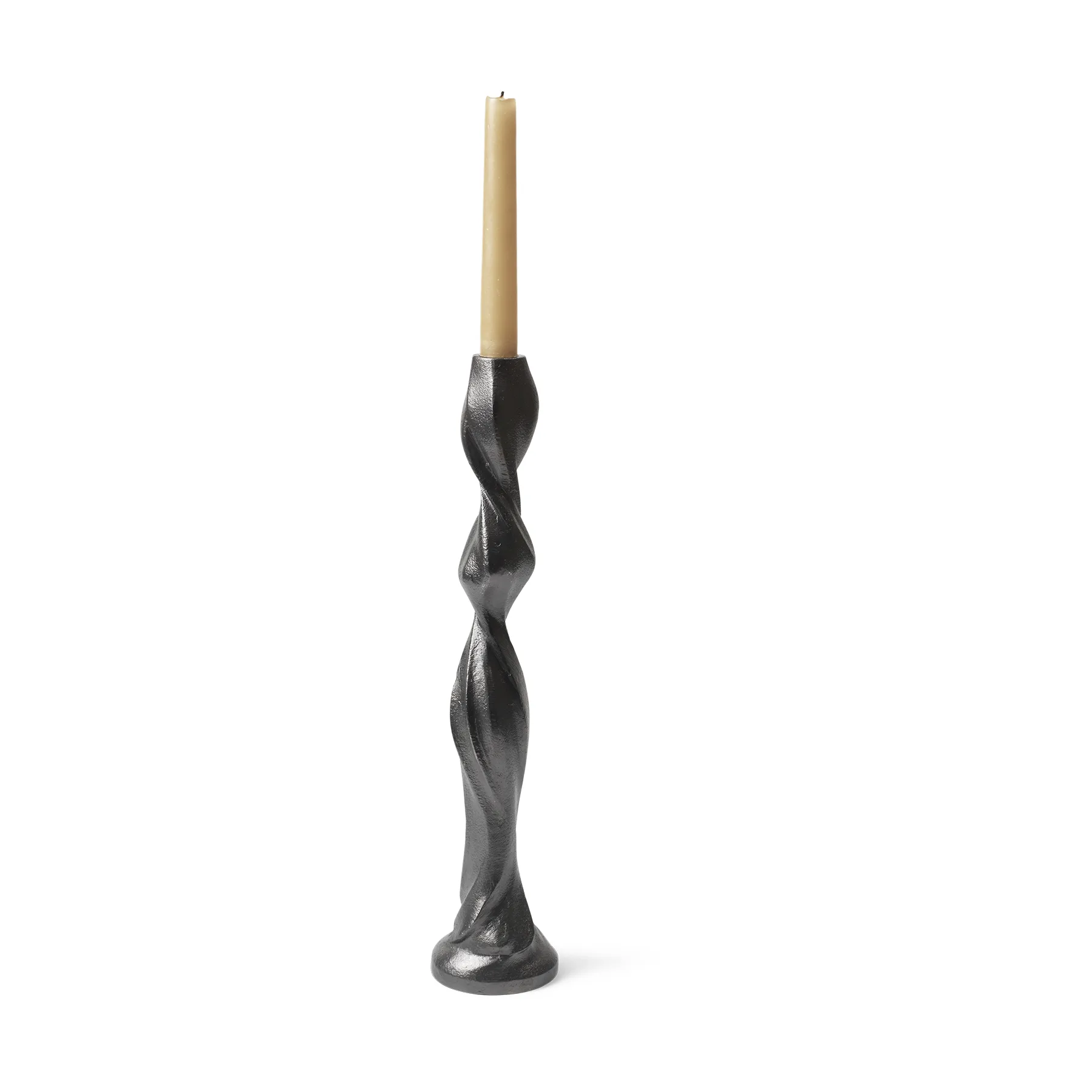 Gale kynttilänjalka 38 cm, Blackened Aluminium Ferm Living