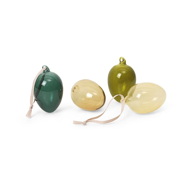 Glass easter eggs 4-pakkaus - Mixed dark - Ferm LIVING