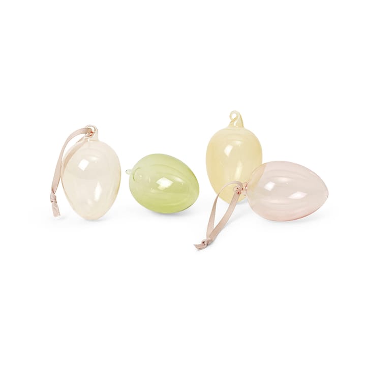 Glass easter eggs 4-pakkaus - Mixed light - Ferm LIVING