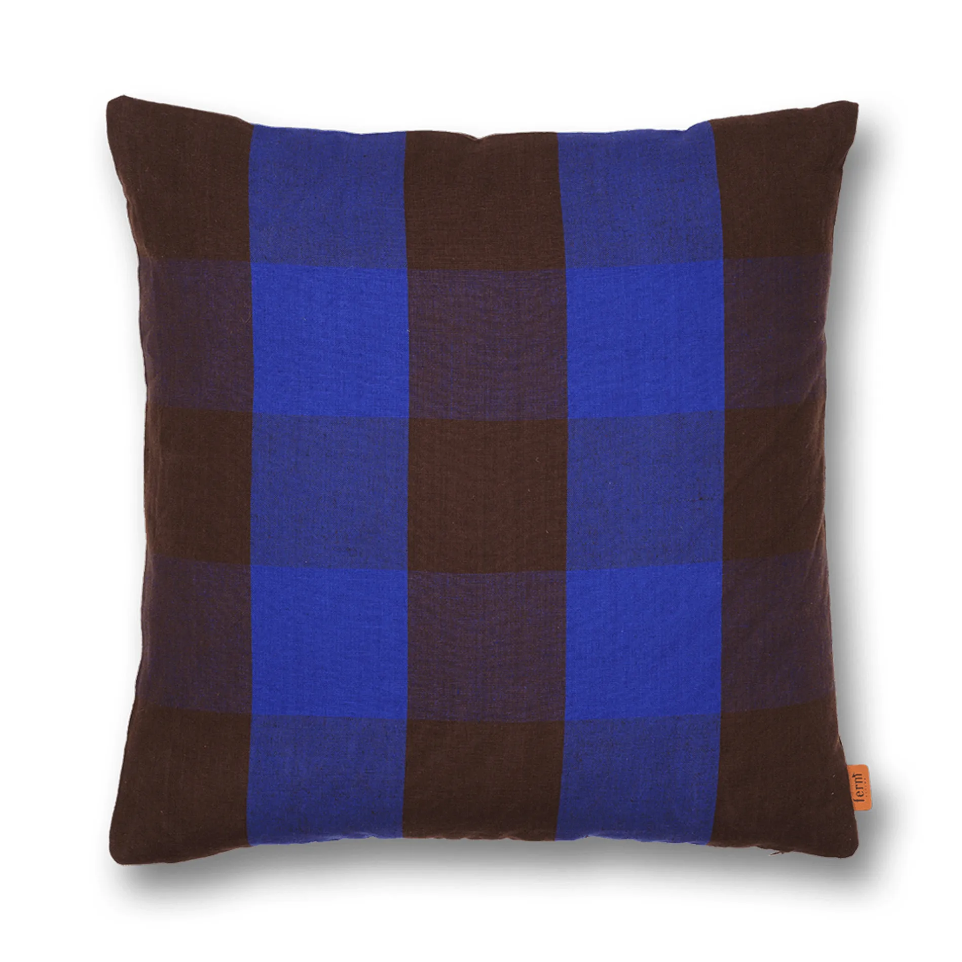 Grand tyyny 50x50 cm, Chocolate-bright blue Ferm Living