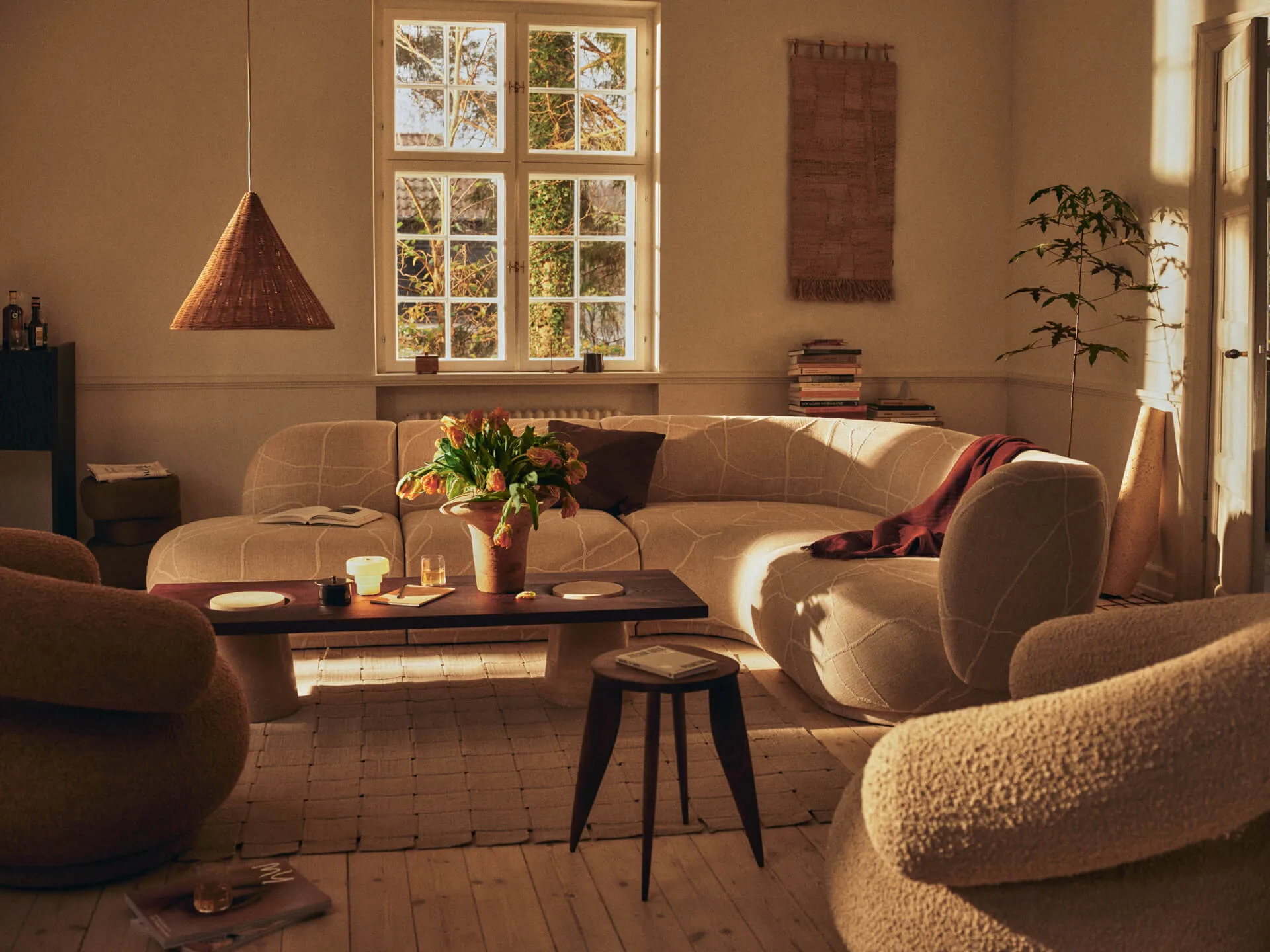 Grova sohvapöydät, Travertiini, 155×55×34 m Ferm Living