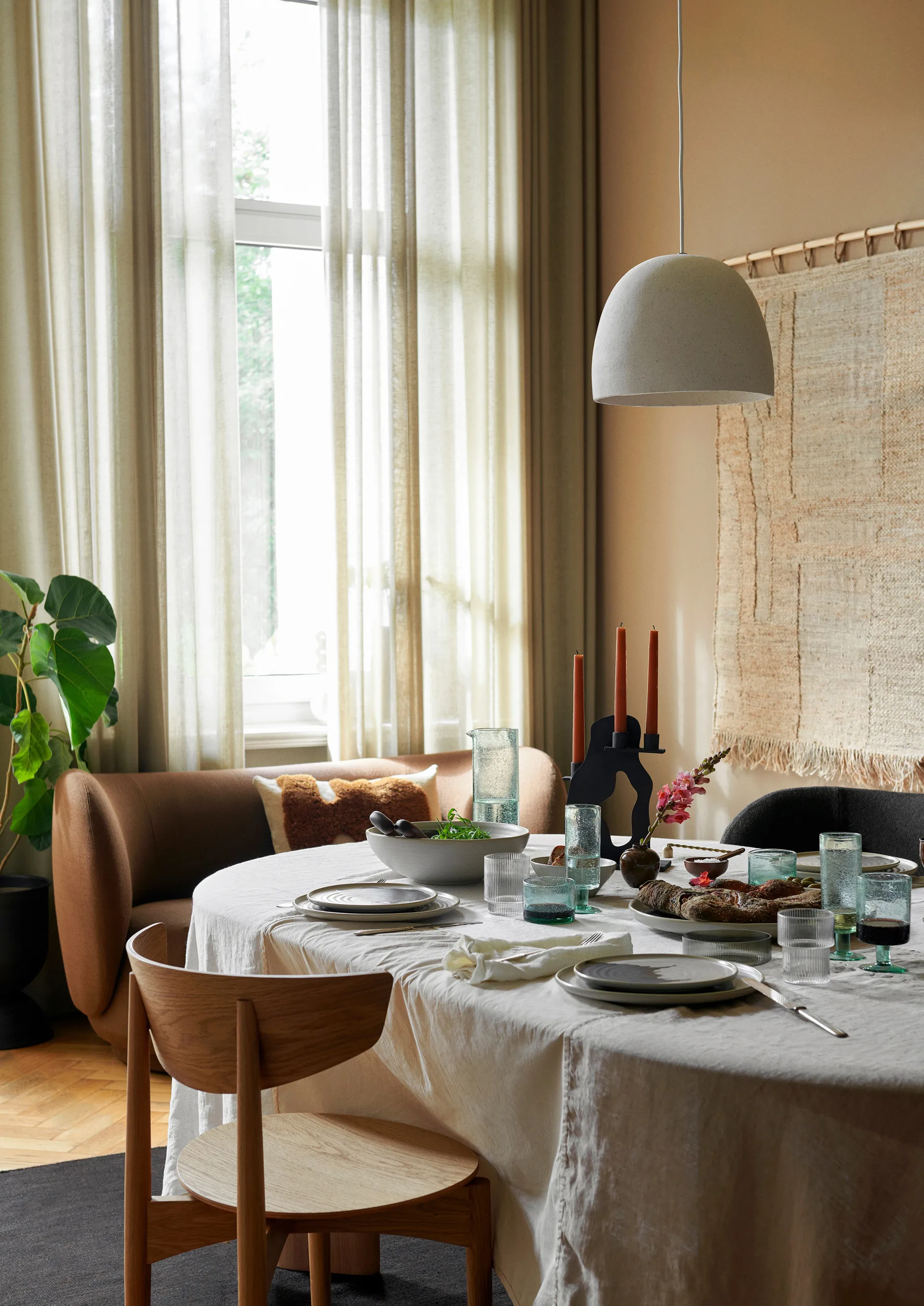 Harvest seinäkoriste 100 x 165 cm, Natural Ferm Living