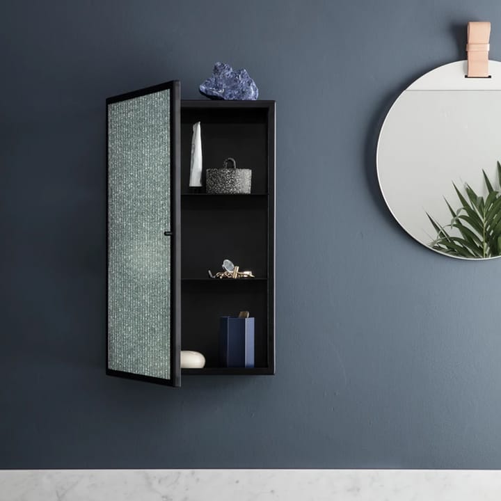 Haze seinäkaappi, Black, ruudullinen lasi Ferm Living