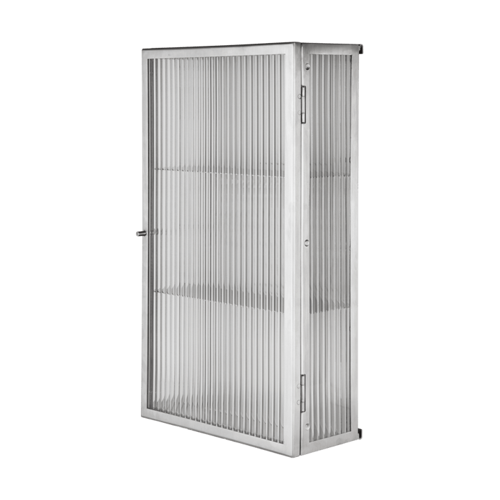 Haze seinäkaappi, Reeded glass - stainless steel Ferm Living