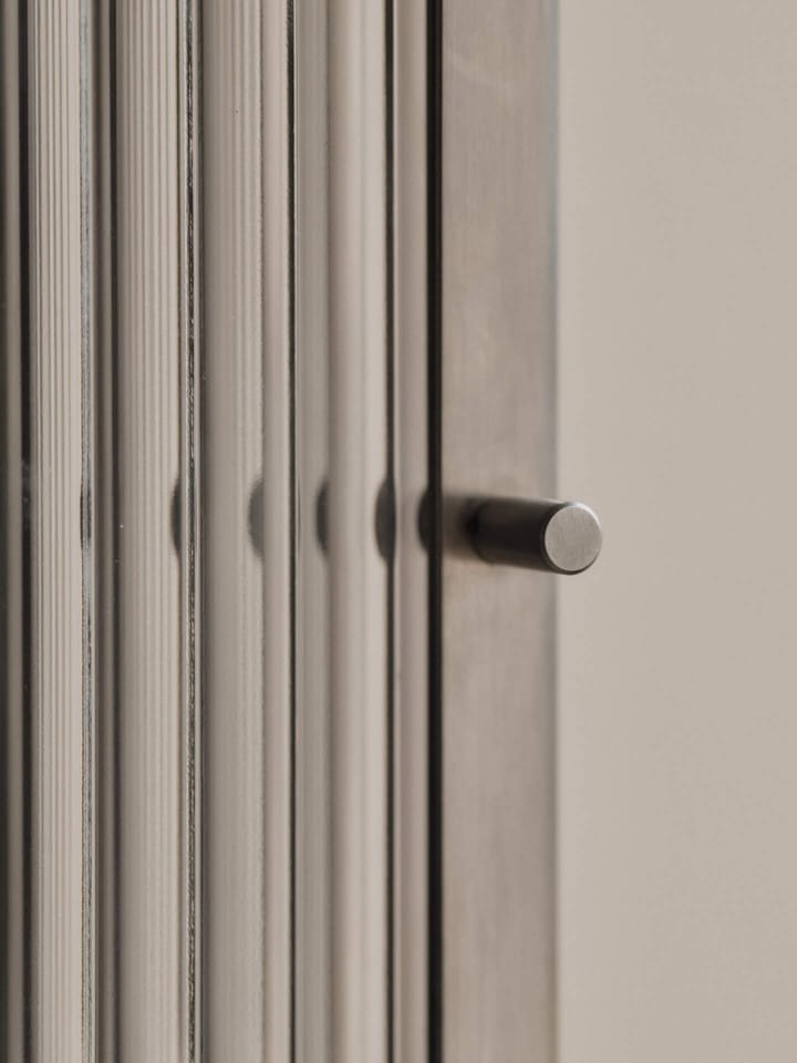 Haze seinäkaappi, Reeded glass - stainless steel Ferm Living