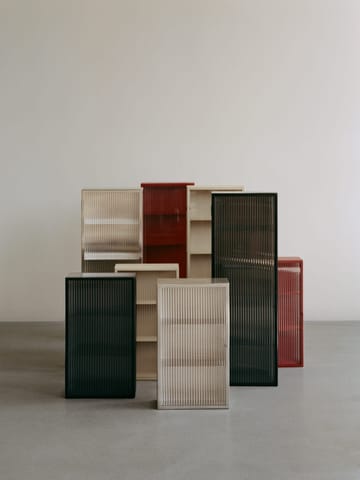 Haze seinäkaappi - Reeded glass - stainless steel - Ferm Living