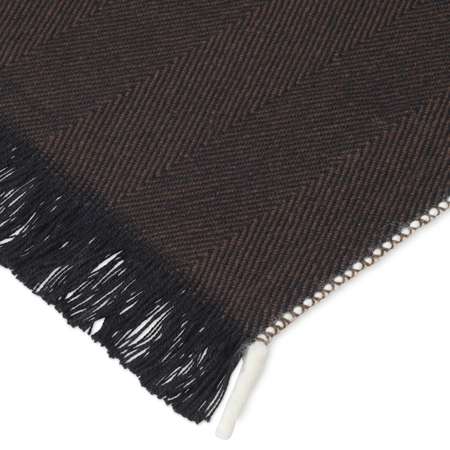 Herringbone huopa 120x180 cm, Dark coffee Ferm Living
