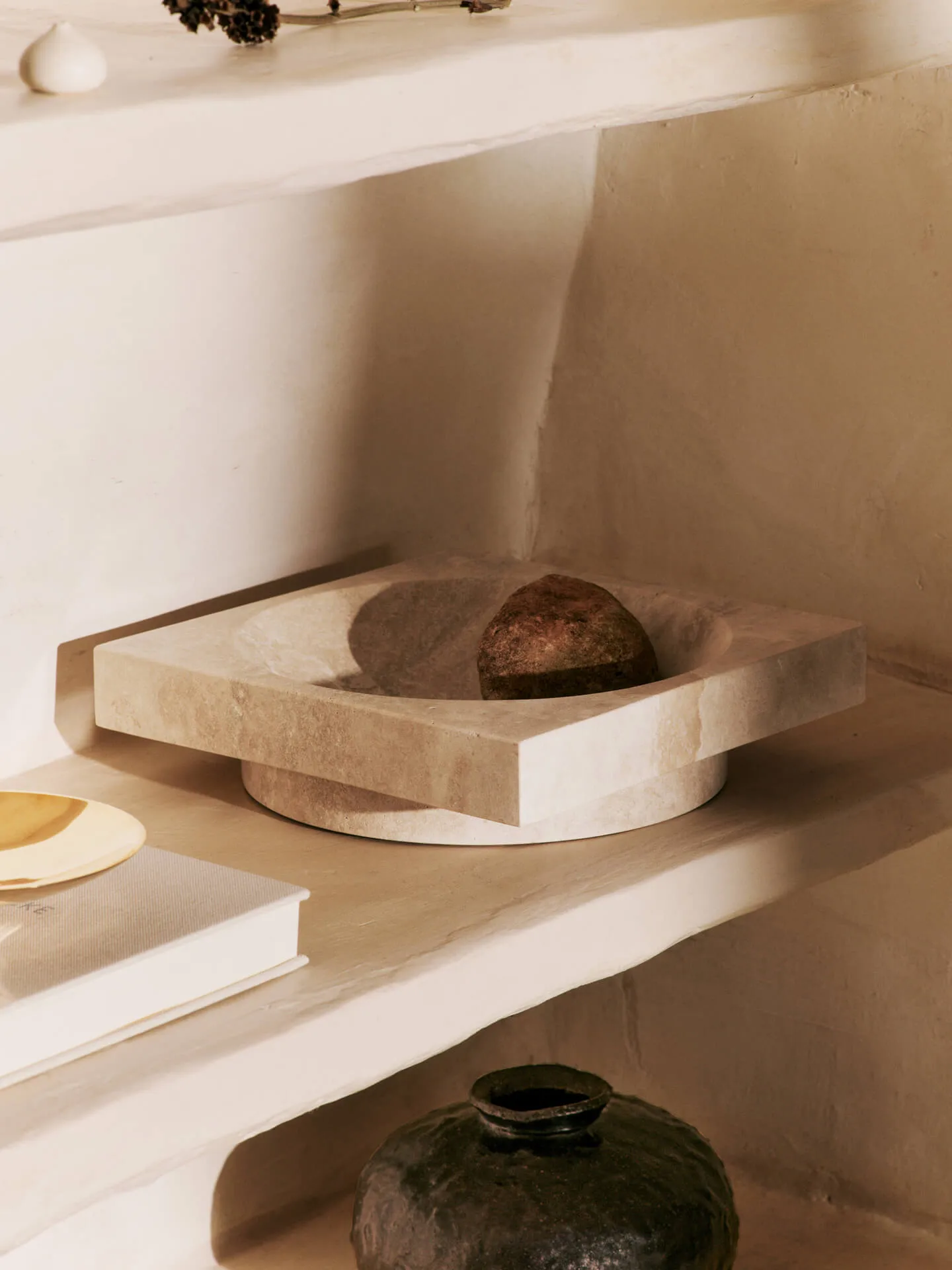 Hew koristekulho korkea, Travertiini Ferm Living