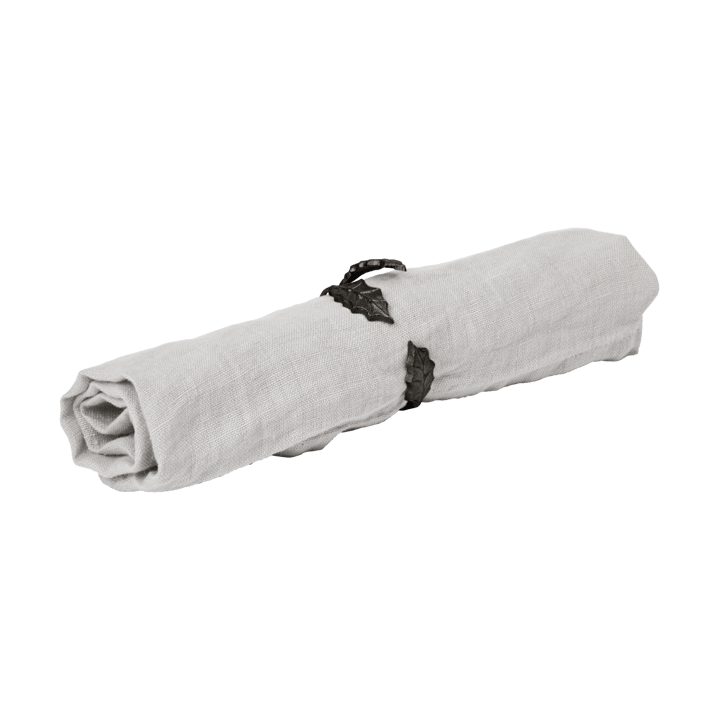 Holly leaf servettirengas Ø5,3 cm 4-pack, Musta messinki Ferm Living