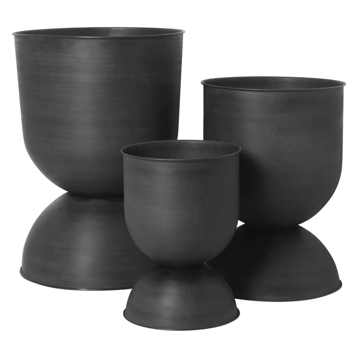 Hourglass ruukku, medium Ø41 cm, Musta-tummanharmaa Ferm Living