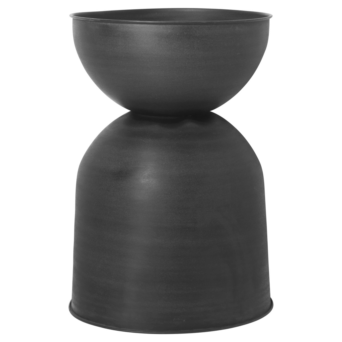 Ferm Living Hourglass ruukku, suuri 50 cm Musta-tummanharmaa