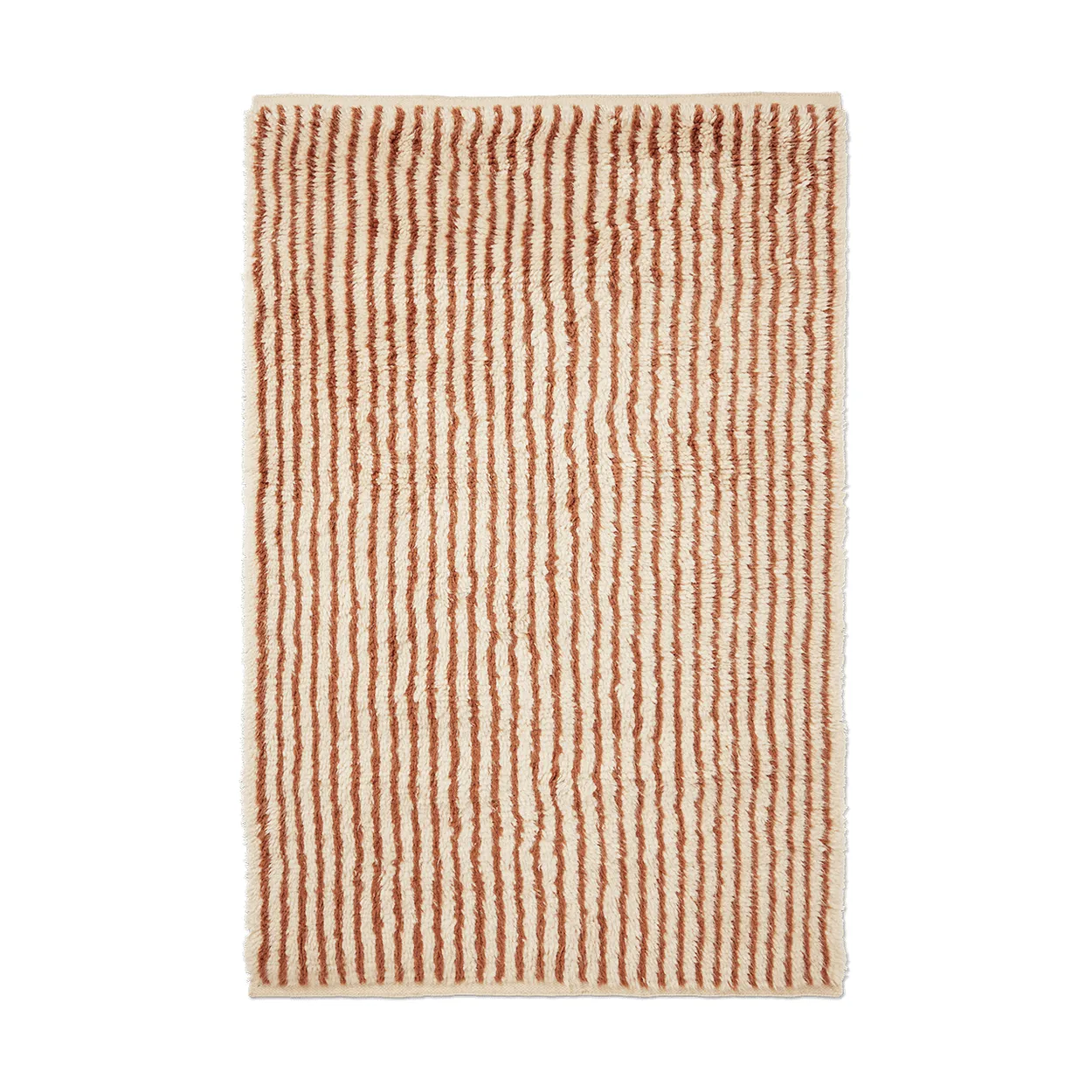 Ferm Living Kami matto Off white-red brown, 120x180 cm