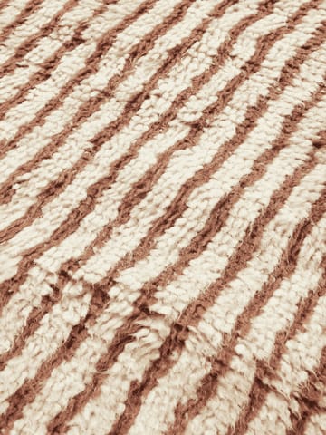 Kami matto - Off white-red brown, 80x120 cm - Ferm Living