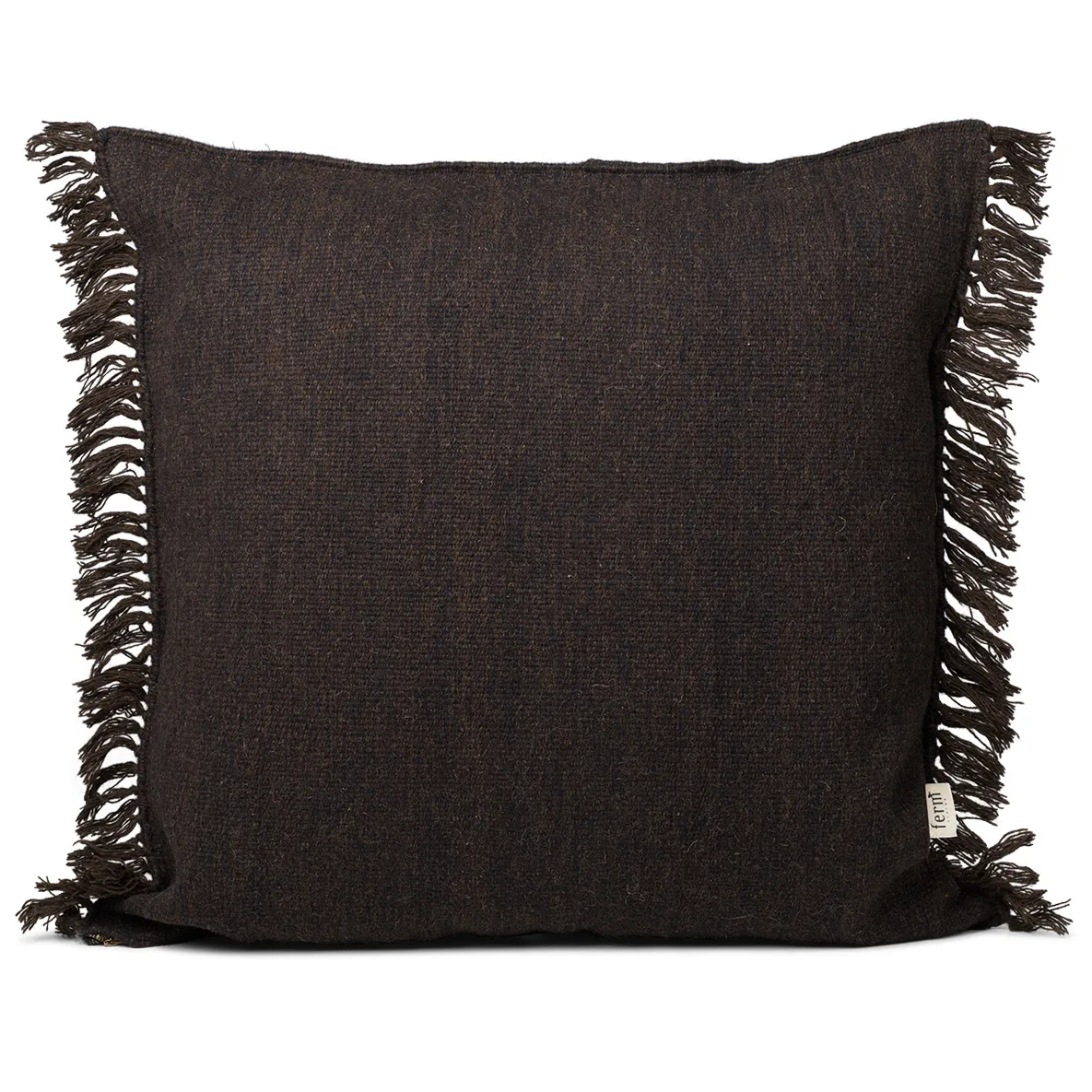 Kelim tyyny hapsuilla L 80x80 cm, Dark melange Ferm Living