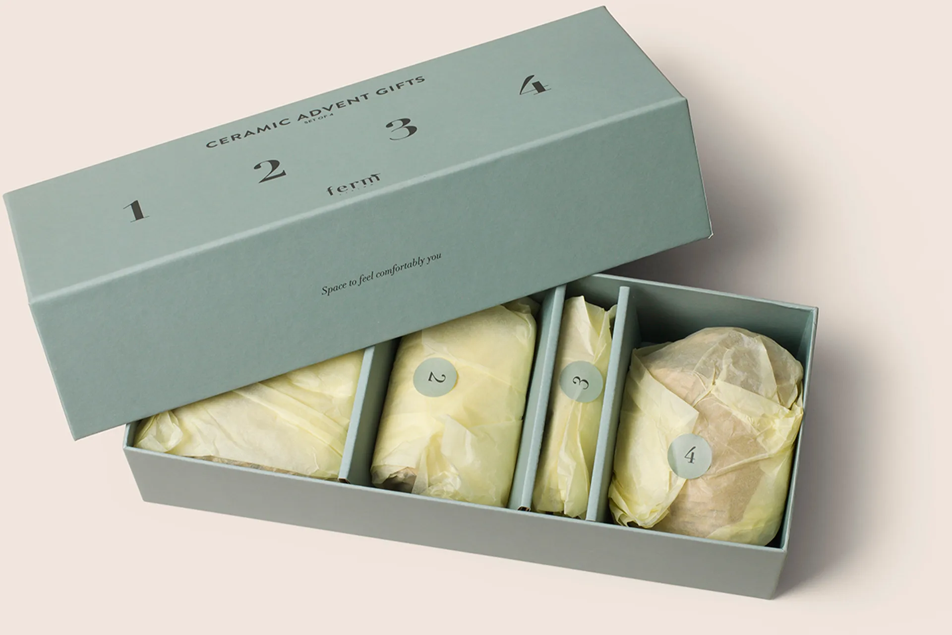 Keraamiset adventtilahjat 4 osaa, Monivärinen Ferm Living