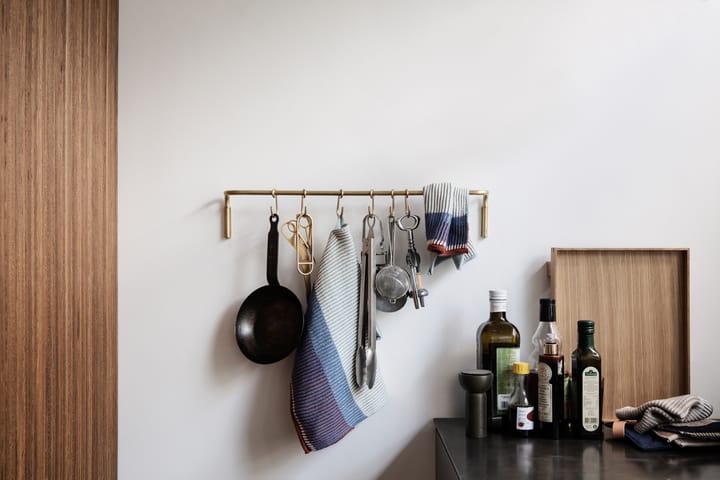Kitchen keittiönaulakko 6 kpl koukulla, Messinki Ferm Living