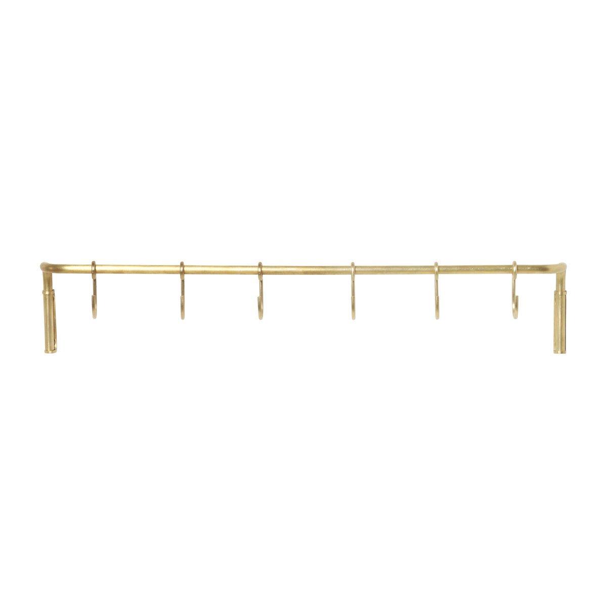 Ferm Living Kitchen keittiönaulakko 6 kpl koukulla Messinki