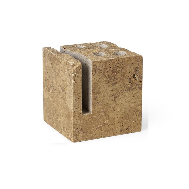 Klint kynäpidike 9 x 9 cm - Beige travertin - Ferm Living