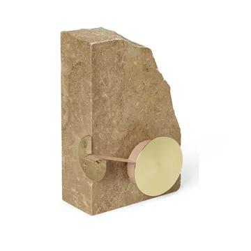 Klint teipinpidike 11,6 x 17 cm - Beige travertin - Ferm Living