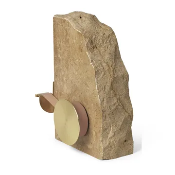 Klint teipinpidike 11,6 x 17 cm - Beige travertin - Ferm Living