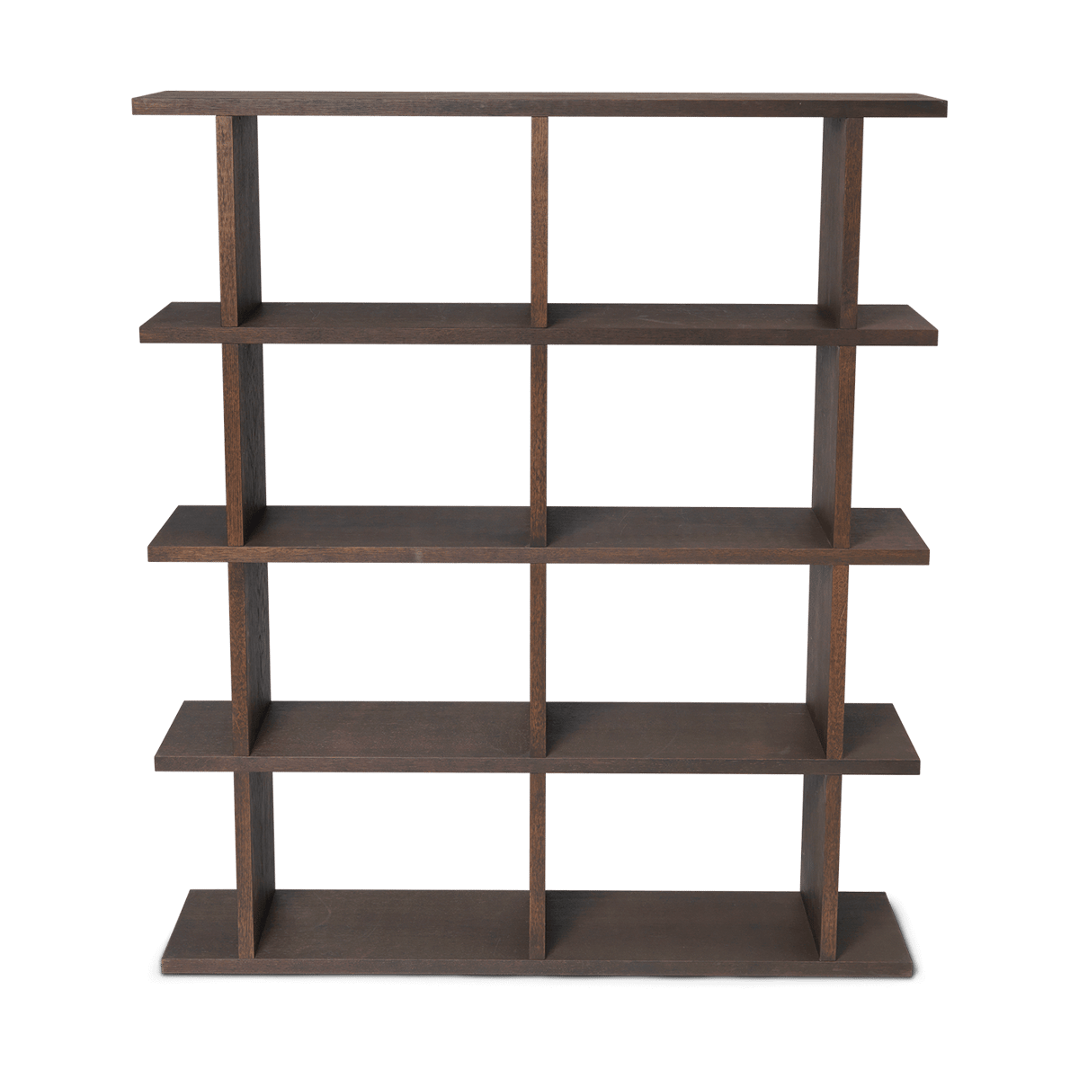 Ferm Living Kona kirjahylly 2x4 Dark stained | Skandinaavinen Sisustus | Hyllyt & Hyllyjärjestelmät | Ruskea