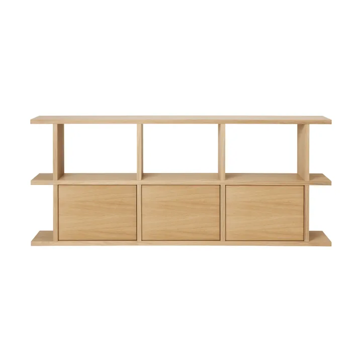 Kona kirjahylly 3x2 - Natural oak, sisältää 3 kaappisisäosaa - Ferm Living