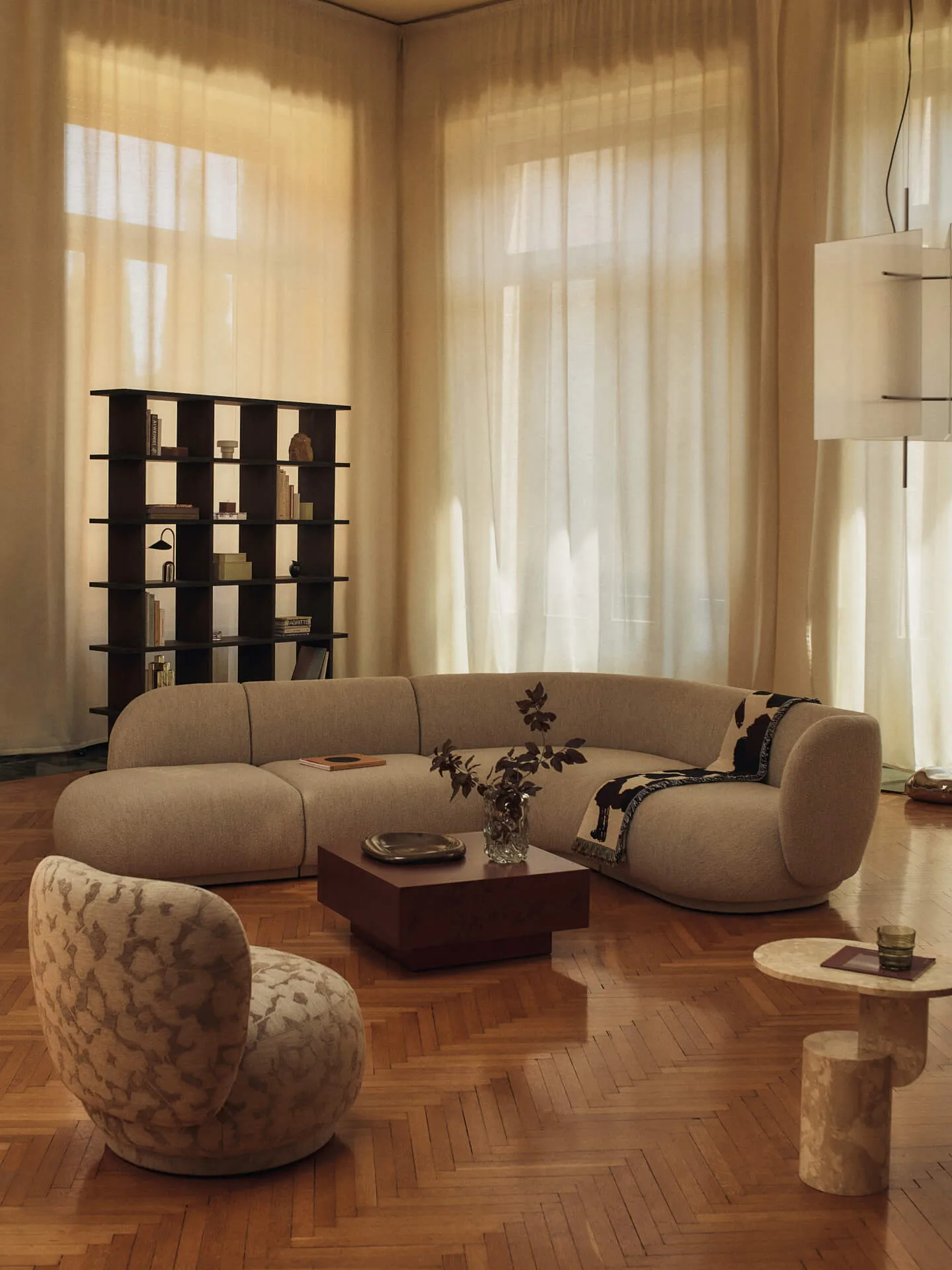 Kona kirjahylly 3x6, Dark Stained Ferm Living