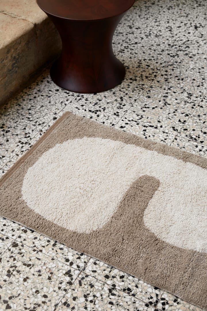 Lay kylpyhuoneen matto 50 x 70 cm, Dark taupe-off white Ferm Living