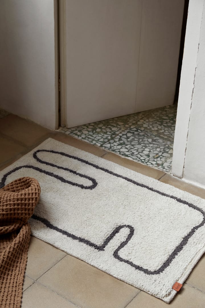 Lay kylpyhuoneen matto 50 x 70 cm, Off white-coffee Ferm Living