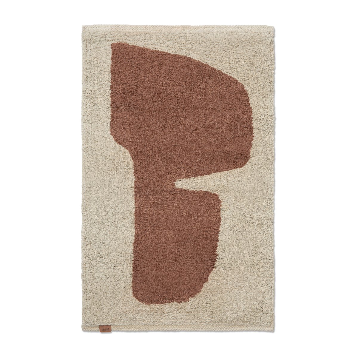 Ferm Living Lay kylpyhuoneen matto 50 x 70 cm Parchment-rust